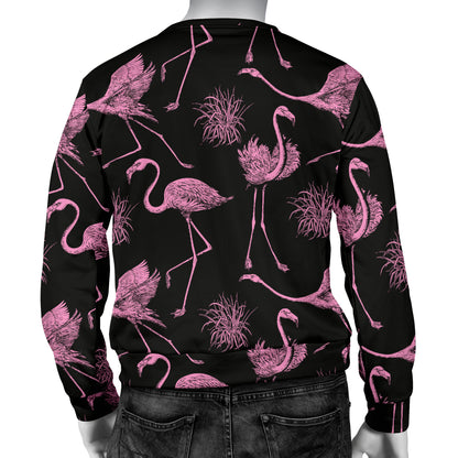 Flamingo Pink Print Pattern Men Long Sleeve Sweatshirt