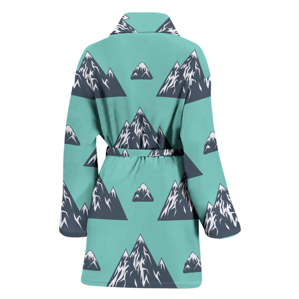 Mountain Pattern Print Design 01 Women Bathrobe