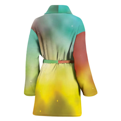Nebula Pattern Print Design A04 Women Bathrobe