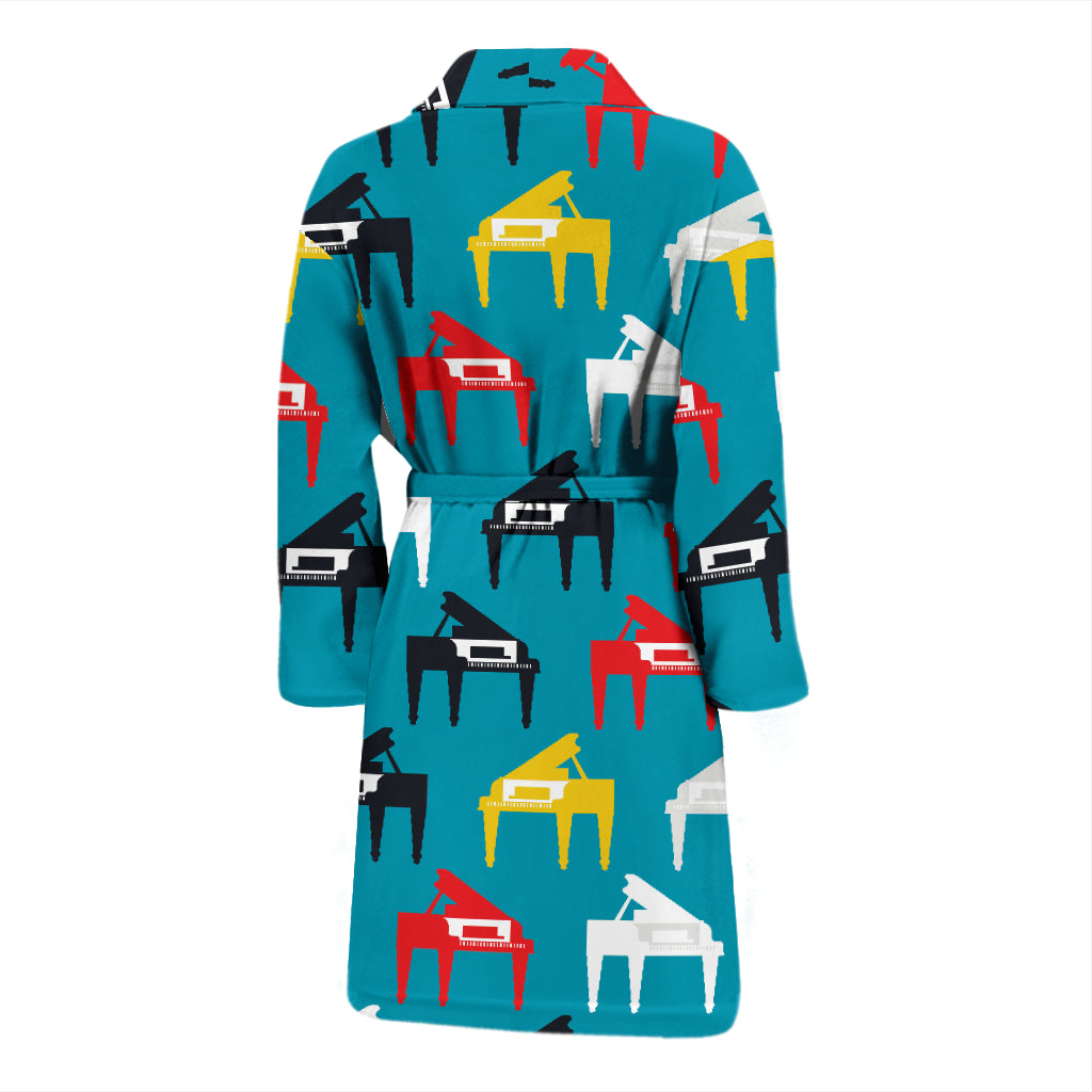 Piano Print Design LKS403 Men Bathrobe