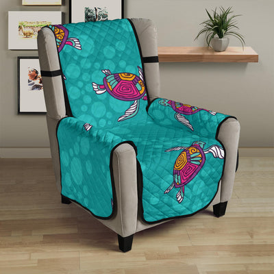 Sea Turtle Pattern Armchair Cover Protector
