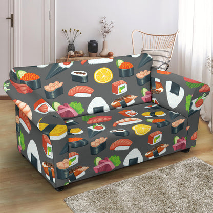 Sushi Print Design LKS302 Loveseat Couch Slipcover