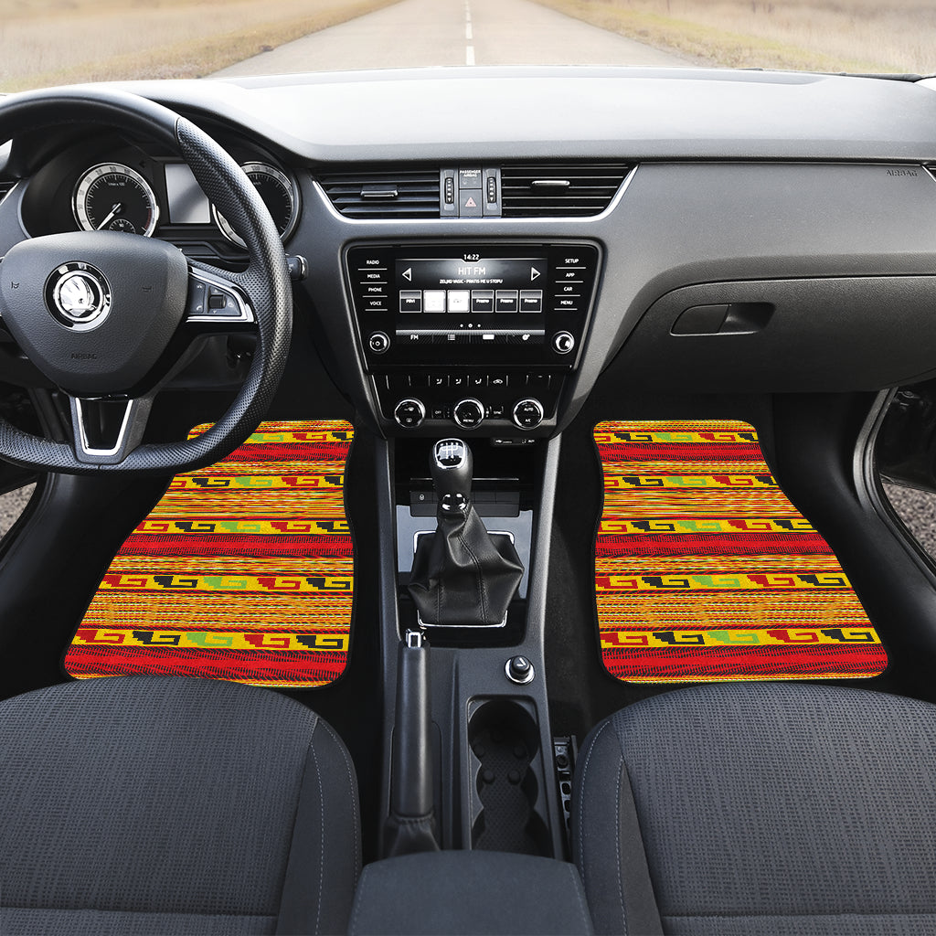 Mexican Blanket Ornament Print Pattern Car Floor Mats Front Back