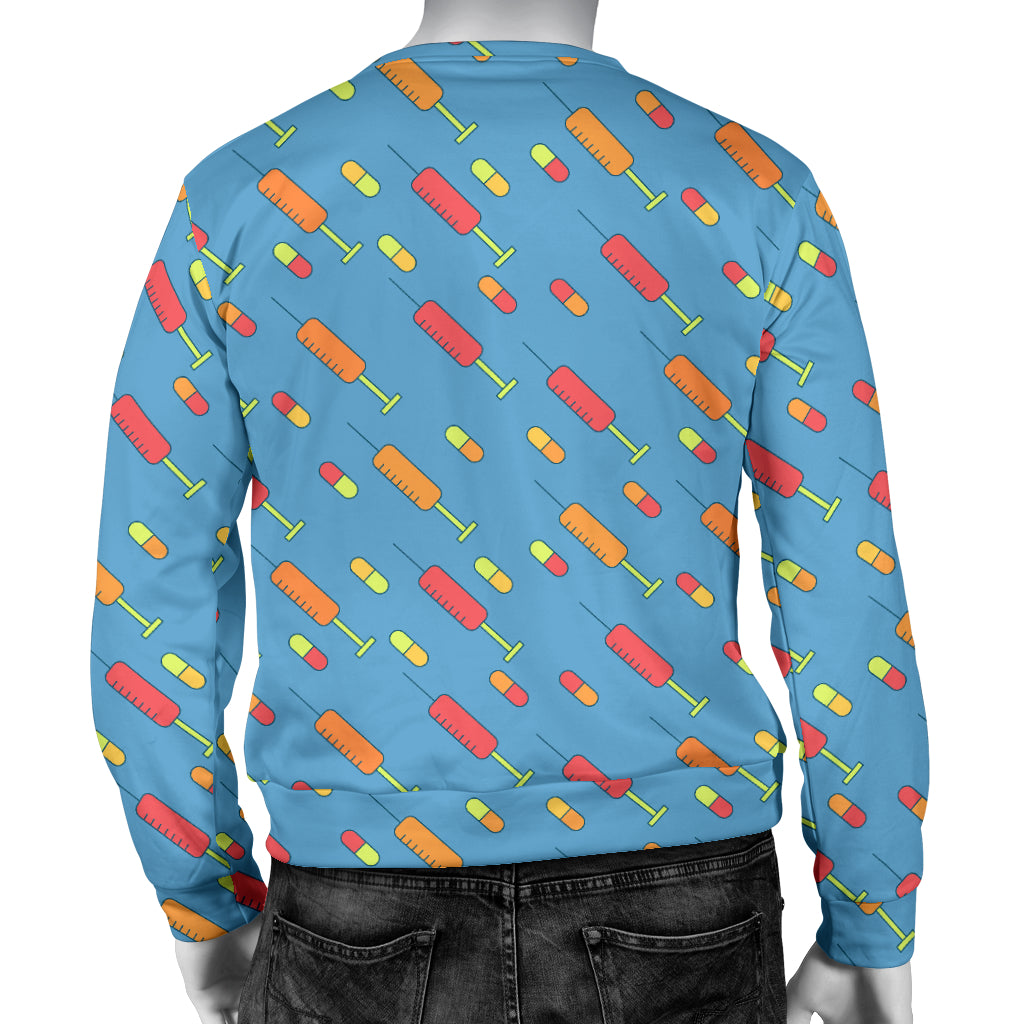 Phlebotomist Medical Pattern Men Long Sleeve Sweatshirt