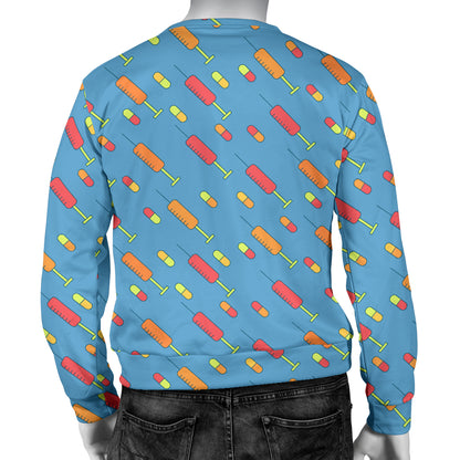 Phlebotomist Medical Pattern Men Long Sleeve Sweatshirt
