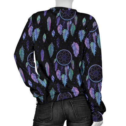 Dream Catcher Tribal Design Women Long Sleeve Sweatshirt