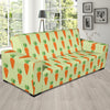 Carrot Pattern Print Design 02 Sofa Slipcover