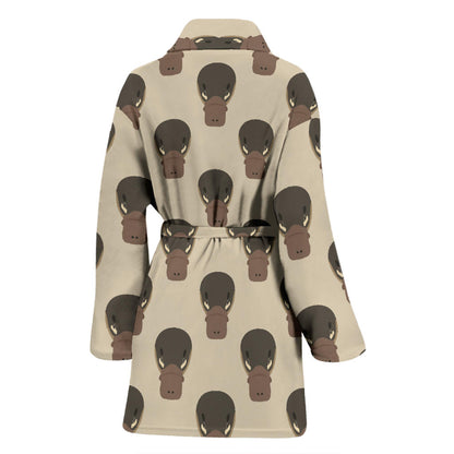 Platypus Pattern Print Design A03 Women Bathrobe