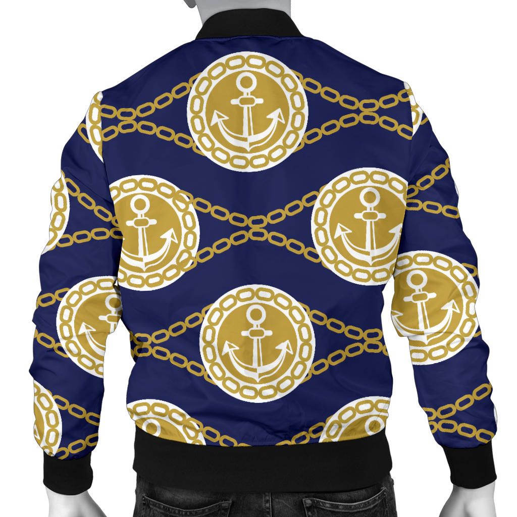 Anchor Luxury Pattern Men Bomber Jacket