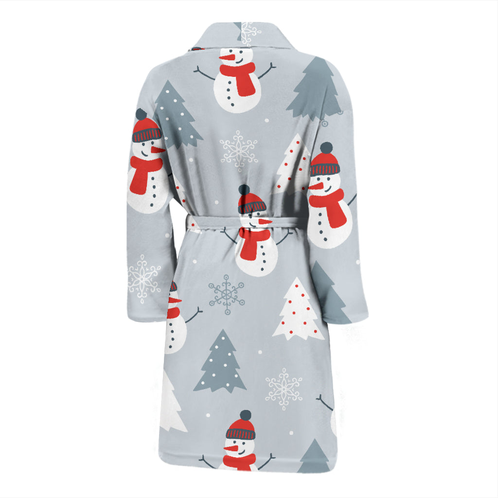 Snowman Print Design LKS302 Men Bathrobe