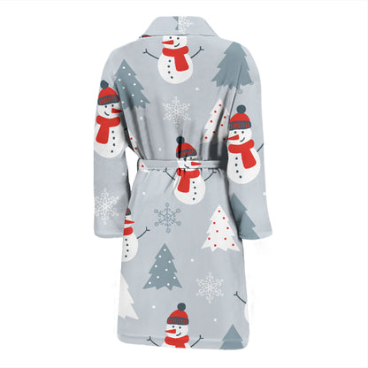 Snowman Print Design LKS302 Men Bathrobe
