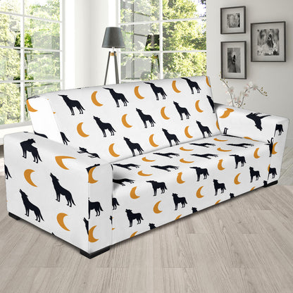 Wolf Moon Print Design LKS302 Sofa Slipcover