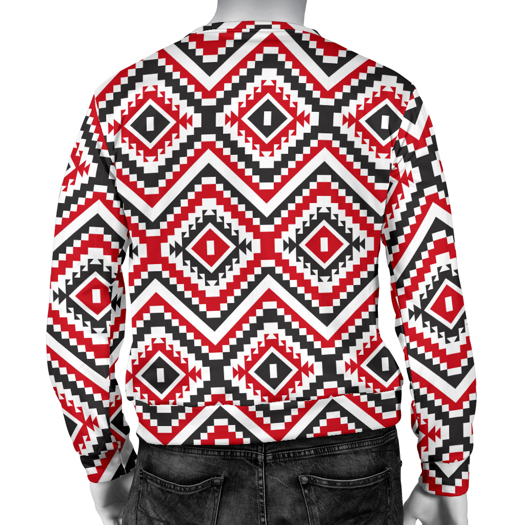 Native American Themed Tribal Print Men Long Sleeve Sweatshirt