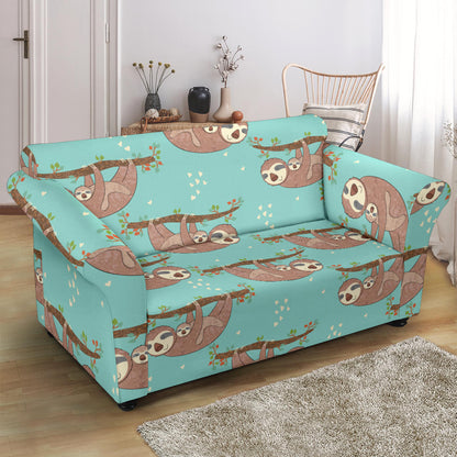 Sloth Print Design LKS302 Loveseat Couch Slipcover