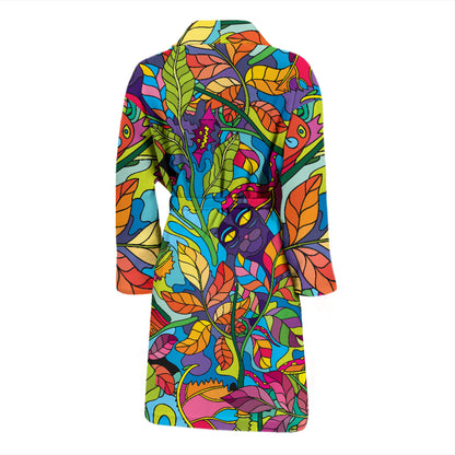 Trippy Print Design LKS301 Men Bathrobe