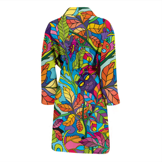 Trippy Print Design LKS301 Men Bathrobe