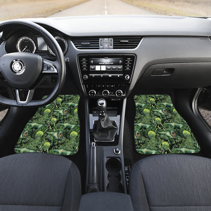 Dinosaur T Rex Print Pattern Car Floor Mats Front Back
