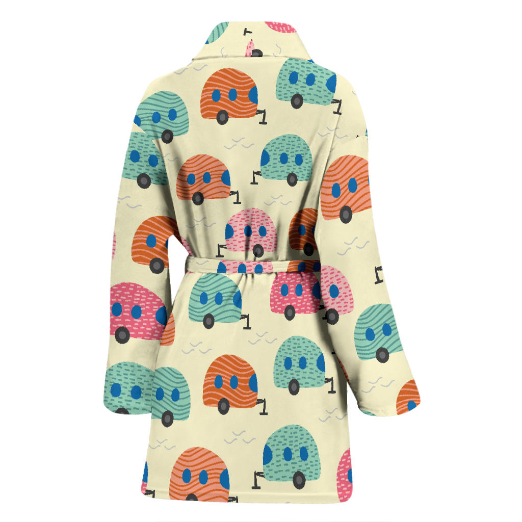 Camper Pattern Print Design 06 Women Bathrobe