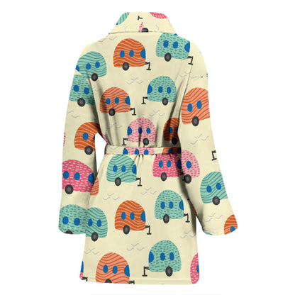 Camper Pattern Print Design 06 Women Bathrobe