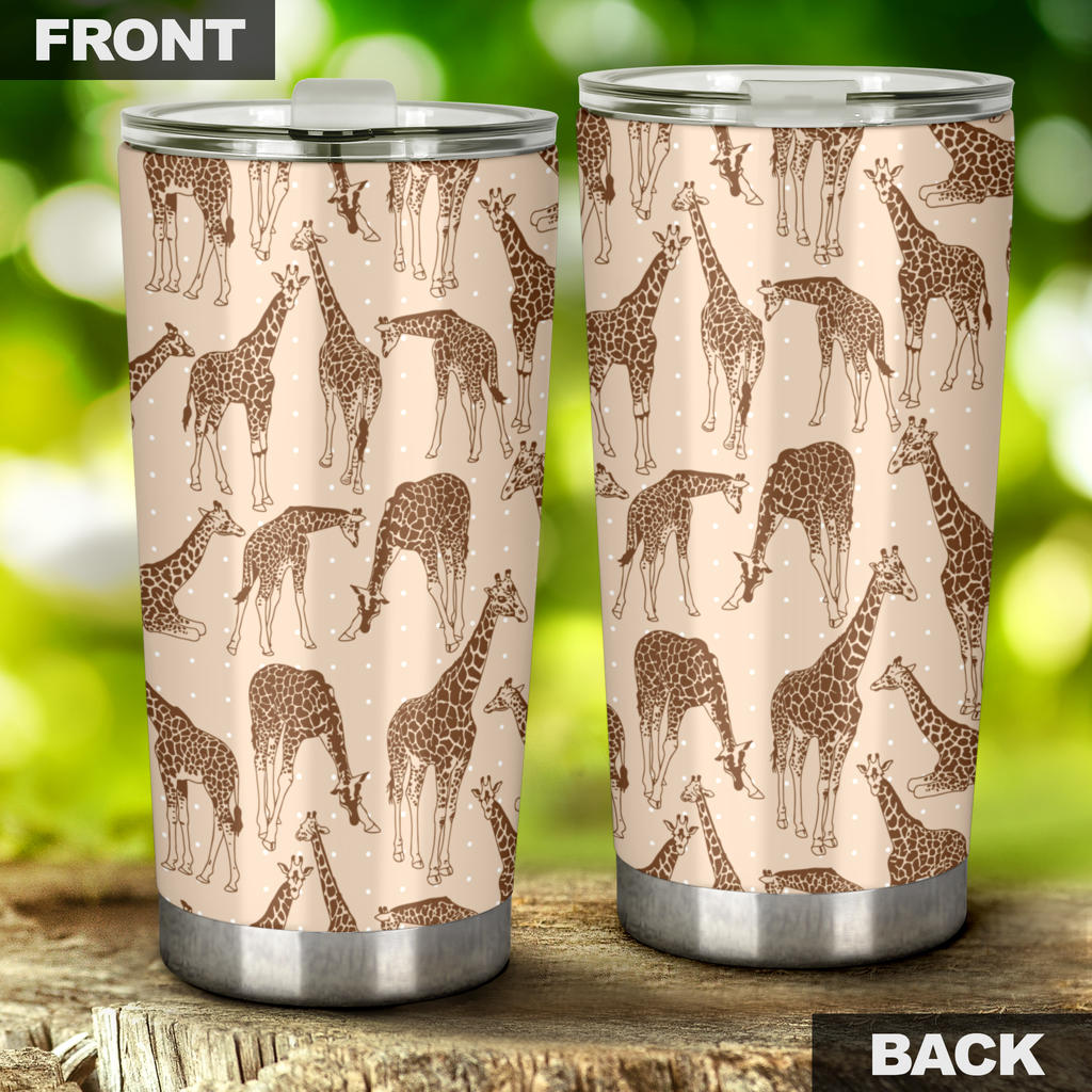 Giraffe Pattern Design Print Tumbler