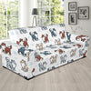 Alaskan Malamute Pattern Print Design 02 Sofa Slipcover