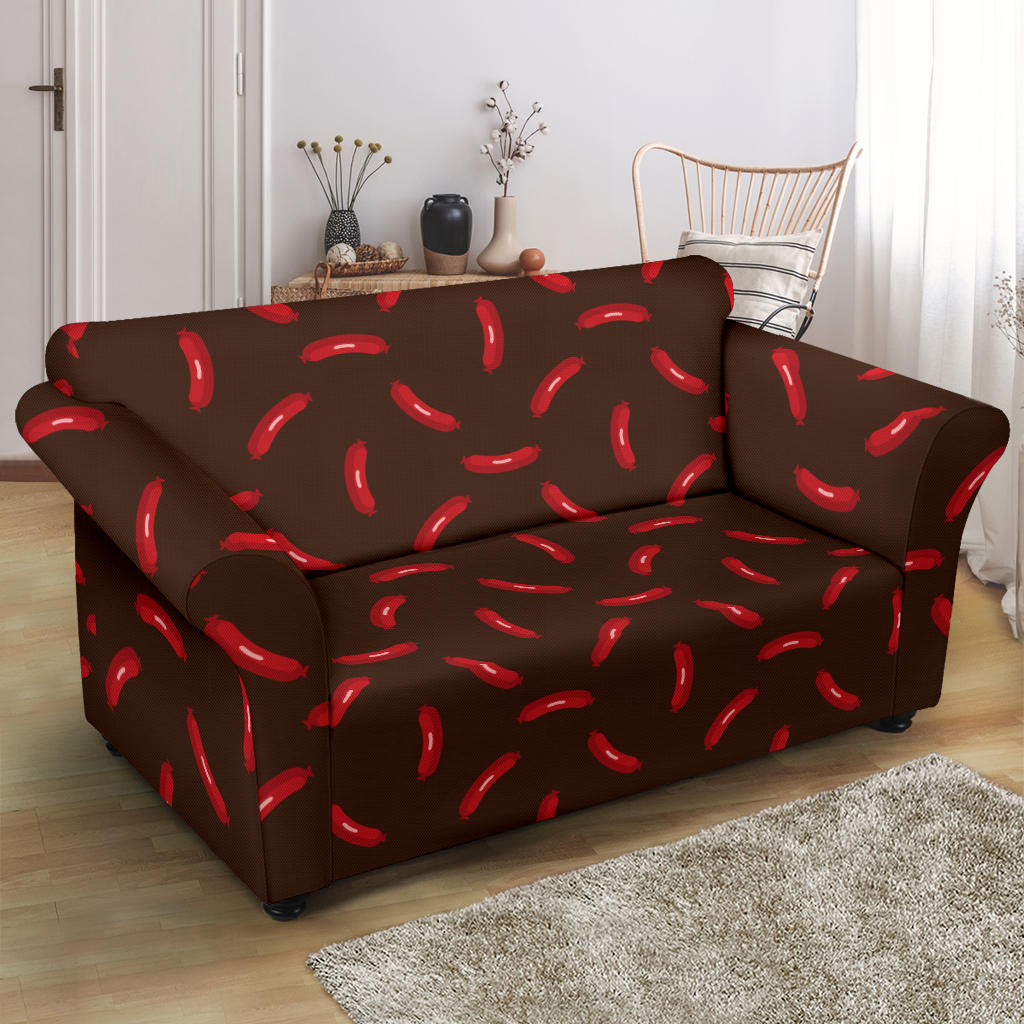 Sausage Print Design LKS302 Loveseat Couch Slipcover