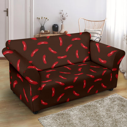 Sausage Print Design LKS302 Loveseat Couch Slipcover