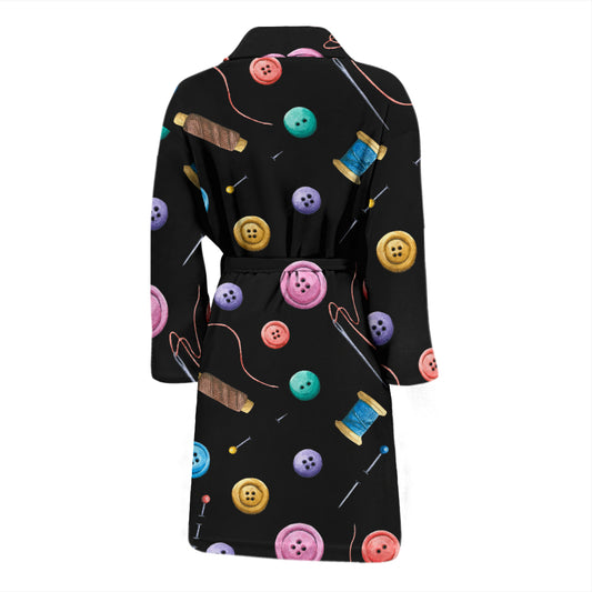Sewing Print Design LKS309 Men Bathrobe
