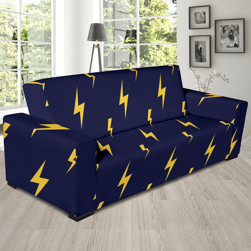 Lightning Thunder Pattern Print Design 03 Sofa Slipcover