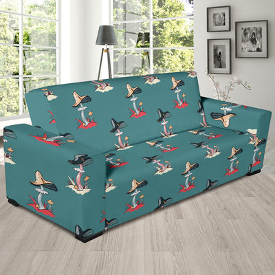 Mushroom Pattern Print Design A04 Sofa Slipcover