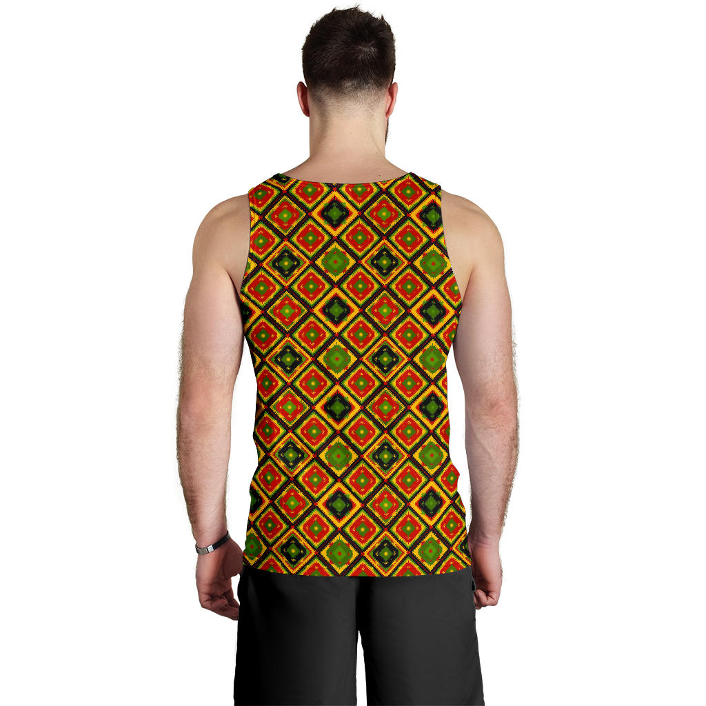 Rasta Reggae Color Pattern Men Tank Top