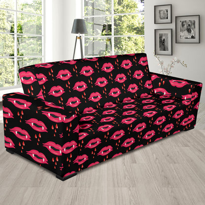 Vampire Lips Print Design LKS303 Sofa Slipcover