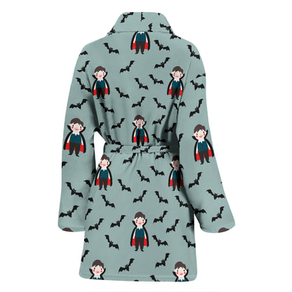 Vampire Print Design LKS304 Women Bathrobe