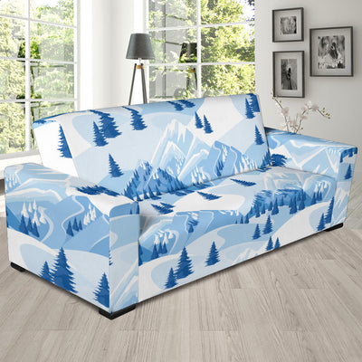 Mountain Pattern Print Design 03 Sofa Slipcover