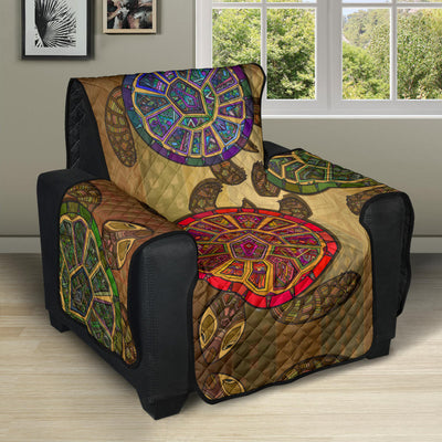 Sea Turtle Tribal Colorful Recliner Cover Protector