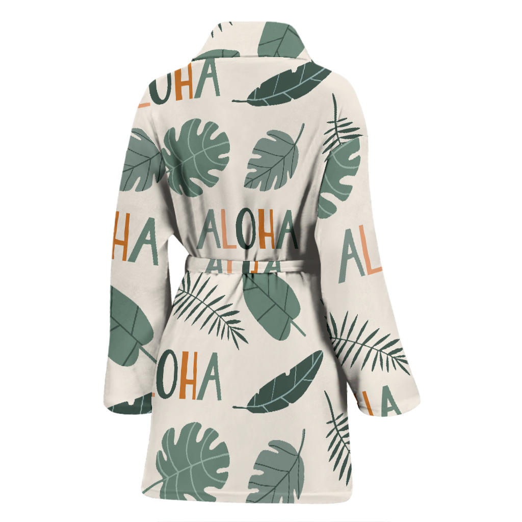 Aloha Hawaii Pattern Print Design 05 Women Bathrobe