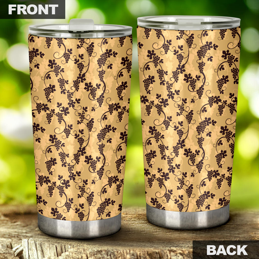 Wine Grape Design Print Tumbler