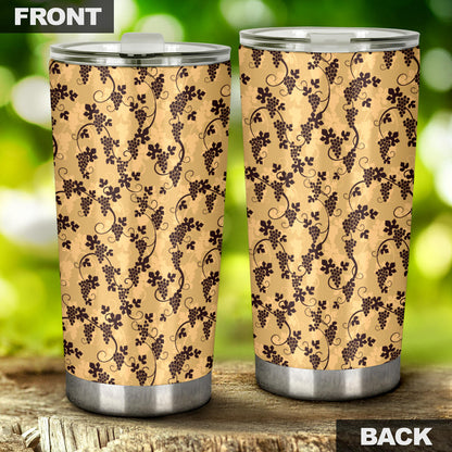 Wine Grape Design Print Tumbler