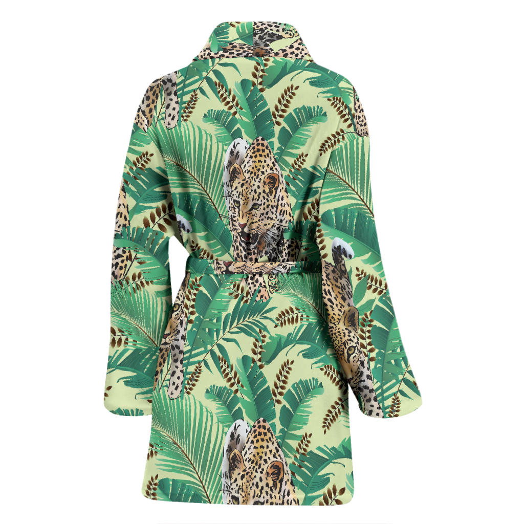 Leopard Pattern Print Design 03 Women Bathrobe