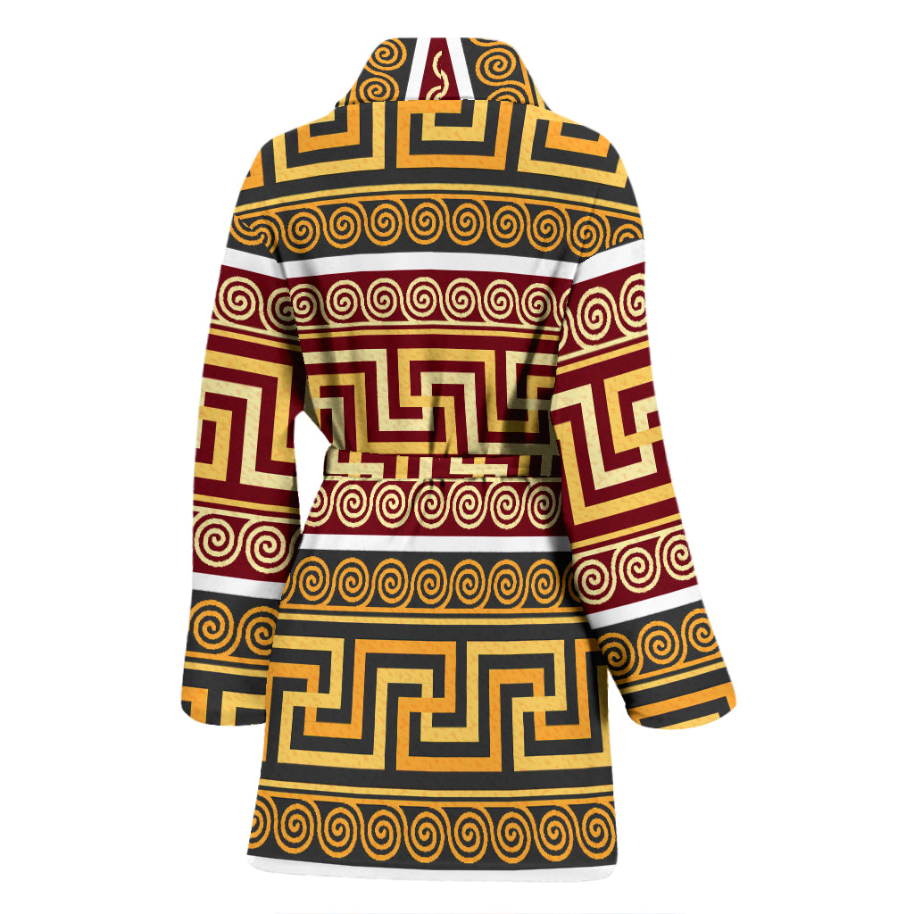 Ancient Greek Pattern Print Design LKS302 Women Bathrobe