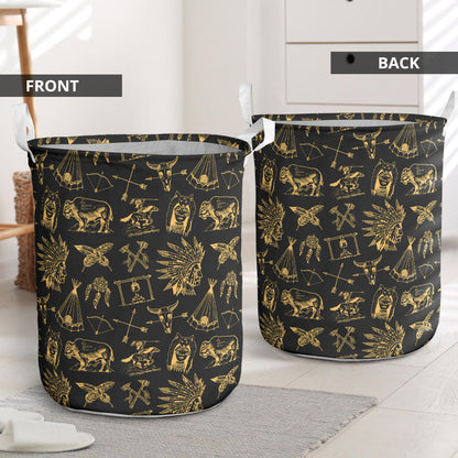 American indian Gold Style Laundry Basket