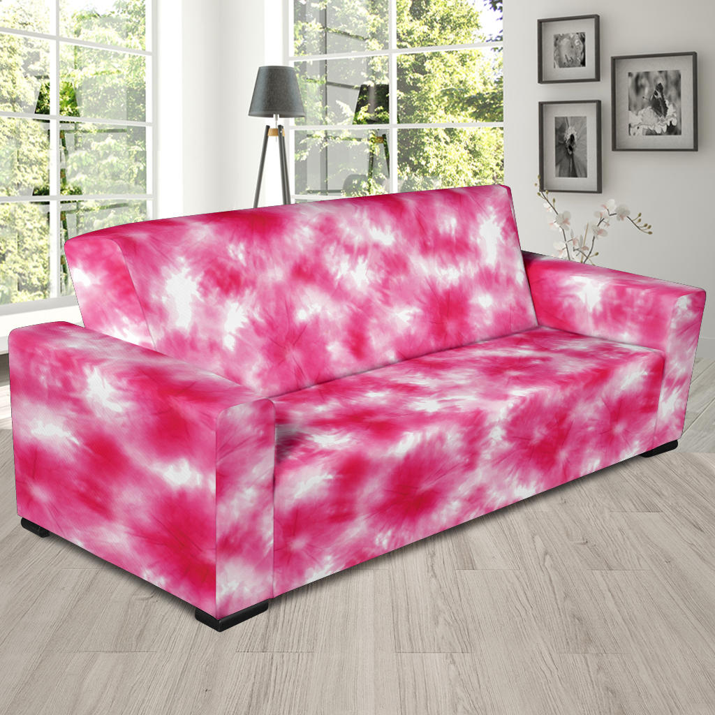 Tie Dye Pink Print Design LKS304 Sofa Slipcover