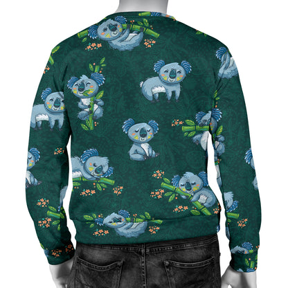 Koala Blue Design Print Men Long Sleeve Sweatshirt
