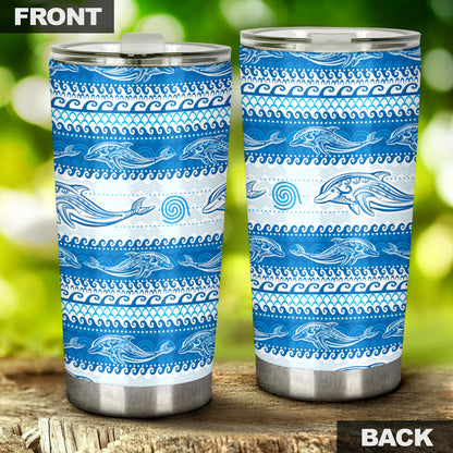Dolphin Tribal Print Pattern Tumbler