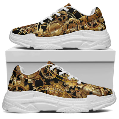 Steampunk Gear Design Themed Print Chunky Sneakers