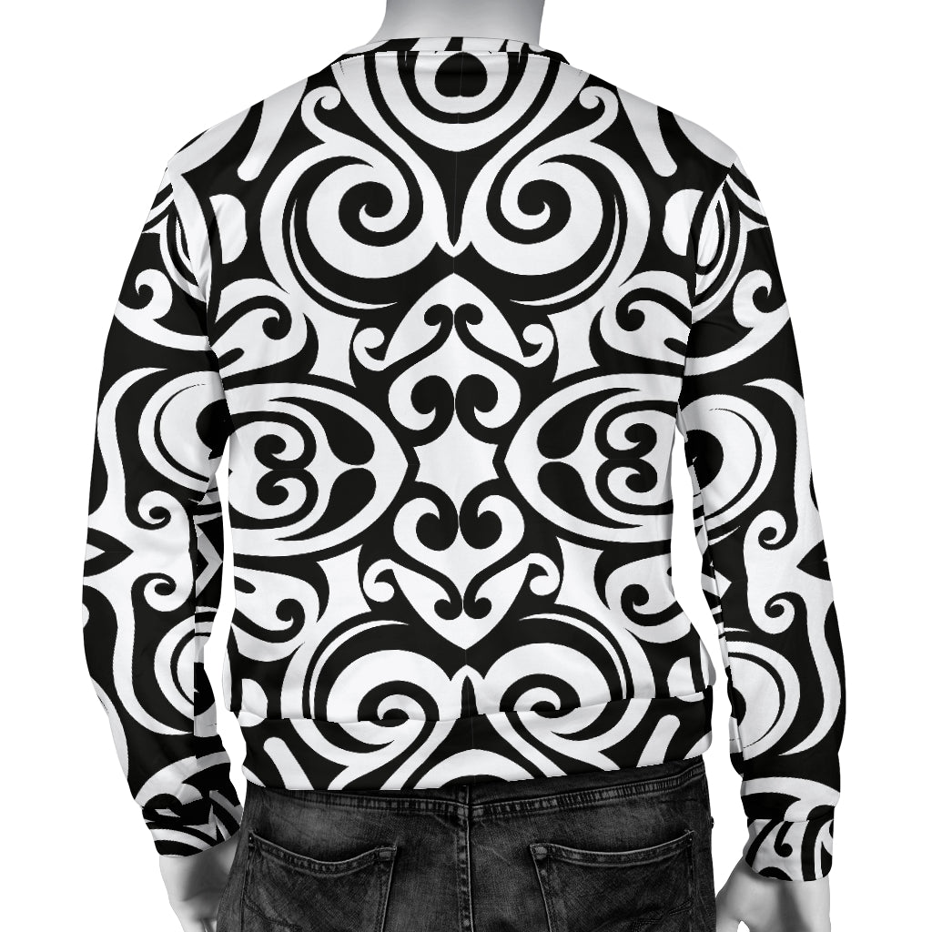 Polynesian Tattoo Pattern Men Long Sleeve Sweatshirt