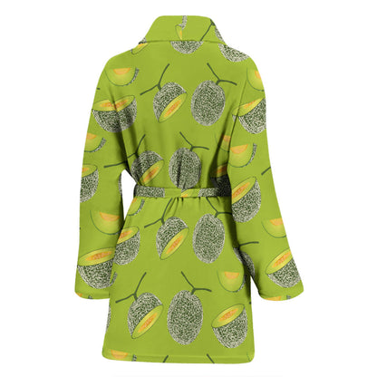 Cantaloupe Pattern Print Design 03 Women Bathrobe