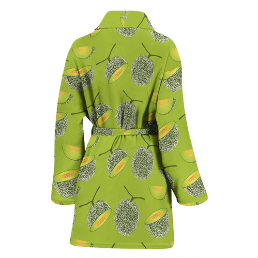 Cantaloupe Pattern Print Design 03 Women Bathrobe