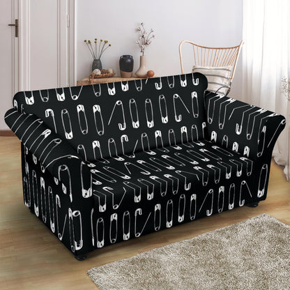 Safety Pin Print Design LKS302 Loveseat Couch Slipcover