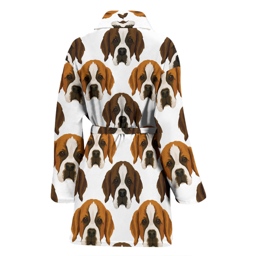 St Bernards Print Design LKS301 Women Bathrobe
